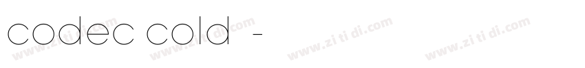 codec cold字体字体转换